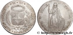 PERú 8 Reales  1843 Lima MBC+ 
