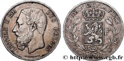 BELGIQUE - ROYAUME DE BELGIQUE - LÉOPOLD II 5 Francs 1870 