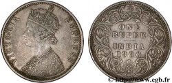 INDES BRITANNIQUES 1 Roupie Victoria  1900  Bombay