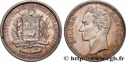 VENEZUELA 2 Bolivares Simon Bolivar 1960 Paris AU 