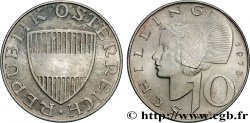 AUSTRIA 10 Schilling blason / femme du Wachau 1973 