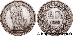SWITZERLAND 2 Francs Helvetia 1916 Berne - B