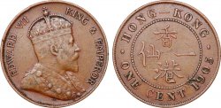 HONG KONG 1 Cent Edouard VII 1905 Londres TB+ 