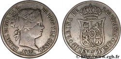 ESPAÑA 40 Centimos Isabelle II  1865 Madrid MBC 