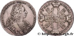 RUSSIE - PIERRE II Rouble 1729 Moscou, groupe VI, 44.460 ex TTB 