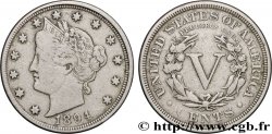 ÉTATS-UNIS D AMÉRIQUE 5 Cents “Liberté” 1894 Philadelphie TB+ 