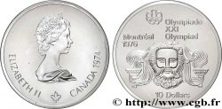 CANADA 10 Dollars Proof JO Montréal 1976 tête de Zeus / Elisabeth II 1974 Ottawa
