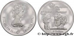 CANADA 5 Dollars Proof JO Montréal 1976 torche olympique / Elisabeth II 1974 