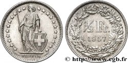SUISSE 1/2 Franc Helvetia 1957 Berne