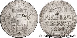 GERMANY - MUNSTER - FREDERIC-CHRISTIAN OF PLETTENBERG 24 Mariengroschen (2/3 Thaler) Principauté de Brunswick-Wolfenbuttel, frappe au cheval au nom de Rudolphe Auguste 1694 