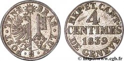 SWITZERLAND - REPUBLIC OF GENEVA 4 Centimes - Canton de Genève 1839 