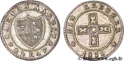SWITZERLAND - CANTON OF AARGAU 2 1/2 Rappen (1 Kreuzer) - Canton de Argovie 1831 