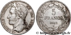 BELGIQUE - ROYAUME DE BELGIQUE - LÉOPOLD Ier 5 Francs tête laurée 1832 Bruxelles