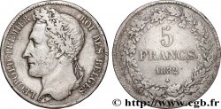 BELGIQUE - ROYAUME DE BELGIQUE - LÉOPOLD Ier 5 Francs tête laurée 1832 Bruxelles
