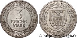 ALLEMAGNE 3 Reichsmark 700 ans du statut de ville libre de Lübeck 1926 Berlin