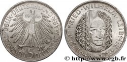 GERMANY 5 Mark aigle héraldique / le philosophe et mathématicien Gottfried Wilhelm Leibniz 1966 Munich - D