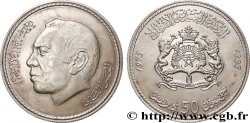 MAROC 50 Dirhams roi Hassan II AH 1395 Année internationale de la Femme 1975 