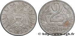 AUTRICHE 2 Heller Charles Ier 1918 Vienne TTB 