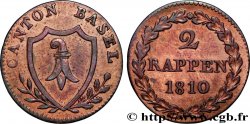 SUIZA - CANTÓN DE BASILEA 2 Rappen 1810 