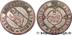 SWITZERLAND - CANTON OF BERN 1/2 Batzen variété 2 Creuzer 1770 