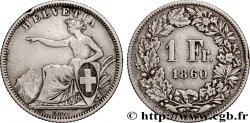 SUISSE 1 Franc Helvetia 1860 Berne