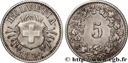 SUISSE 5 Centimes (Rappen) 1874 Berne