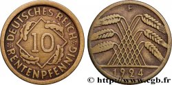 ALLEMAGNE 10 Rentenpfennig gerbe de blé 1924 Stuttgart