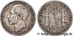 ESPAGNE Fausse 1 Peseta Alphonse XII 1882 