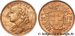 GOLD, PALLADIUM & PLATINUM INVESTMENT 20 Francs  Vreneli  1935 Berne