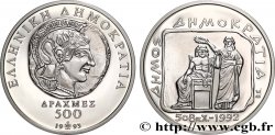 GRÈCE 500 Drachmes Proof Démocratie 1993 Athènes