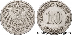 GERMANY 10 Pfennig aigle héraldique 1899 Berlin VF 