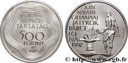 HONGRIE 500 Forint Proof XXVe Jeux Olympiques de Barcelone 1992 / porteur de la flamme olympique 1989 Budapest