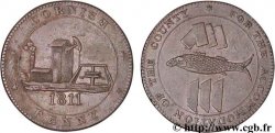 BRITISH TOKENS 1 Penny “Cornish Penny” Scorrier House (Redruth), pompe, poisson et lingots d’étain, mine 1811  AU 