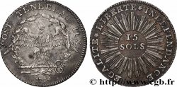 SUISSE - RÉPUBLIQUE DE GENÈVE 15 Sols - République de Genève 1794  TTB+ 