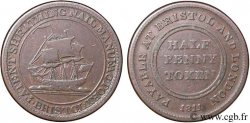 ROYAUME-UNI (TOKENS) 1/2 Penny Bristol (Somerset) Sheathing Nail Manufactury (fabrique de clous) voilier 1811 