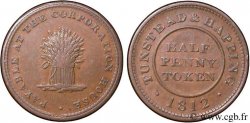 BRITISH TOKENS 1/2 Penny Norwich (Norfolk), Tunstead and Happing, gerbe de blé 1812 