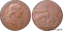 ROYAUME-UNI (TOKENS) 1/2 Penny John Wilkinson (Warwickshire) maître de Forge, portrait / homme travaillant à une forge 1793  TB+ 