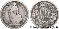 SUISSE 1 Franc Helvetia 1876 Berne