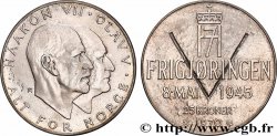 NORVÈGE 25 Kroner 25e anniversaire de la Libération 1970 