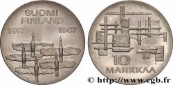 FINLANDE 10 Markkaa 50e anniversaire de l’indépendance 1967 