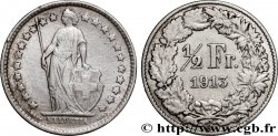 SVIZZERA  1/2 Franc Helvetia 1913 Berne - B