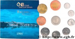 TSCHECHISCHE REPUBLIK Série 9 monnaies + 1 médaille 1995 Jablonec nad Nisou