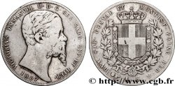 ITALIE - ROYAUME DE SARDAIGNE - VICTOR-EMMANUEL II 5 Lire  1857 Turin TB+ 