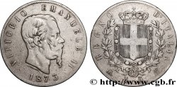ITALIE 5 Lire Victor Emmanuel II 1873 Milan
