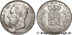 BELGIQUE 5 Francs Léopold II 1868 