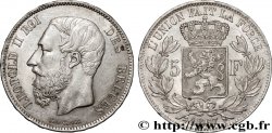 BELGIEN 5 Francs Léopold II 1867 
