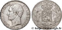 BELGIEN 5 Francs Léopold Ier tête nue 1851 