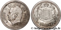 MONACO - PRINCIPAUTÉ DE MONACO - LOUIS II Essai 2 Francs en argent (1943) Paris