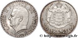 MONACO - FÜRSTENTUM MONACO - LUDWIG II. Essai 5 francs en argent 1945 Paris