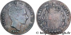 ESPAGNE 10 Centimos Alphonse XII 1877 Oeschger Mesdach & CO